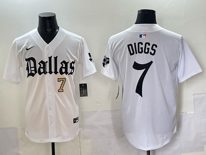Men Dallas Cowboys #7 Diggs white Nike 2025 NFL Jersey 09
